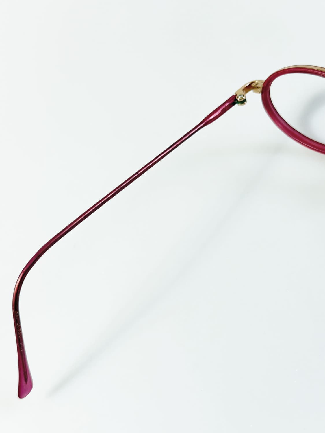 90s 라이트 핑크 오벌 메탈 프레임 빈티지 안경 상품이미지7