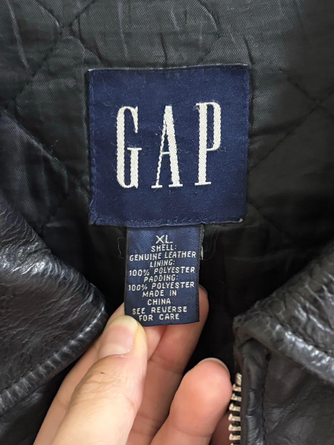 올드갭 리얼 레더 자켓 블랙 상품이미지5