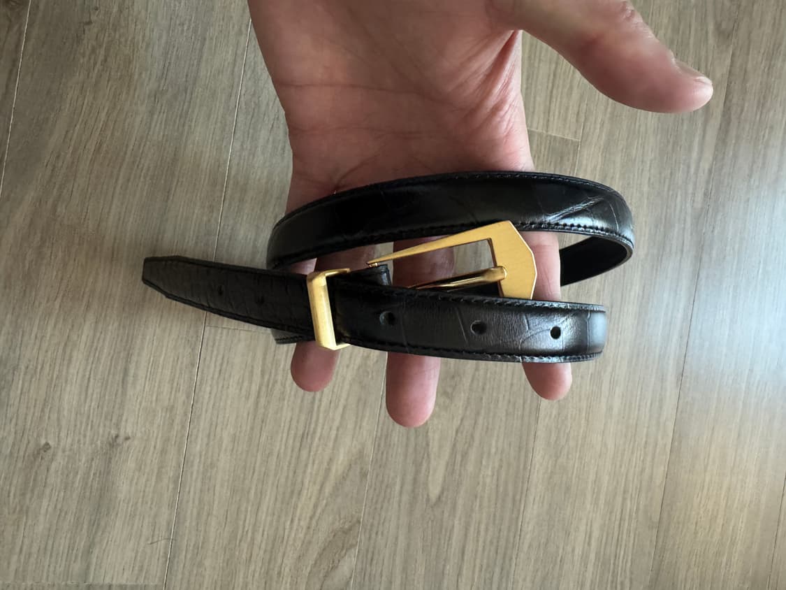 타일레 카바버클 악어디테일 가죽벨트 90사이즈 판매 상품이미지1