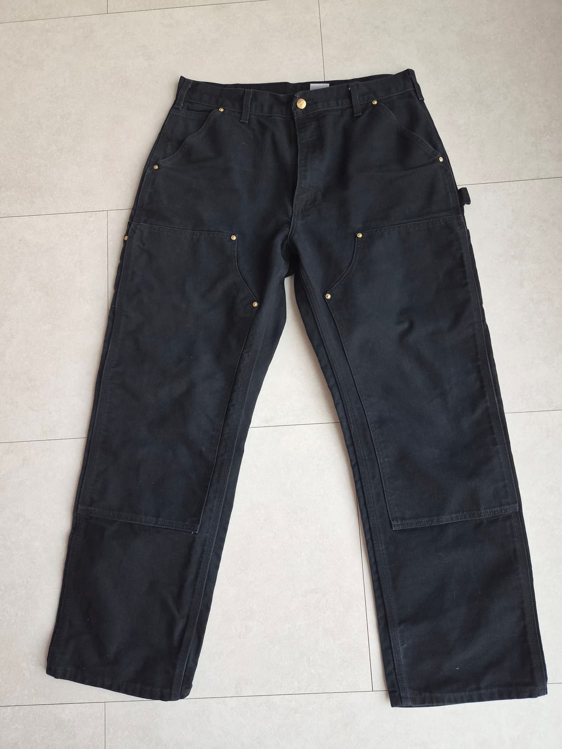 칼하트 B01 더블니 블랙 34x30 황금사이즈 상품이미지1