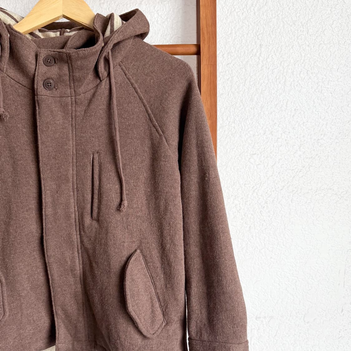 브라운 토프 후드 자켓 상품이미지3