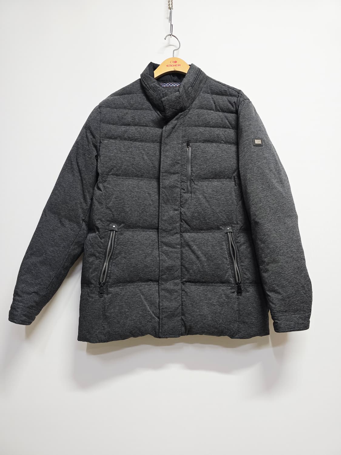 크로커다일 남성 그레이 패딩 자켓 점퍼 상품이미지1