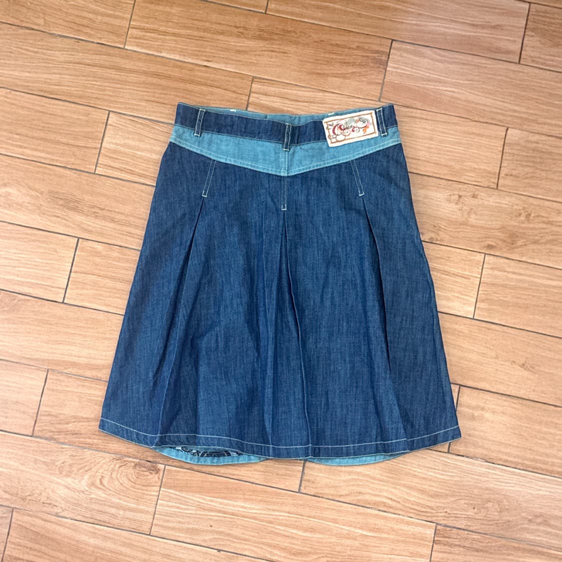 포레스트 자수 데님 버튼 스커트 상품이미지6