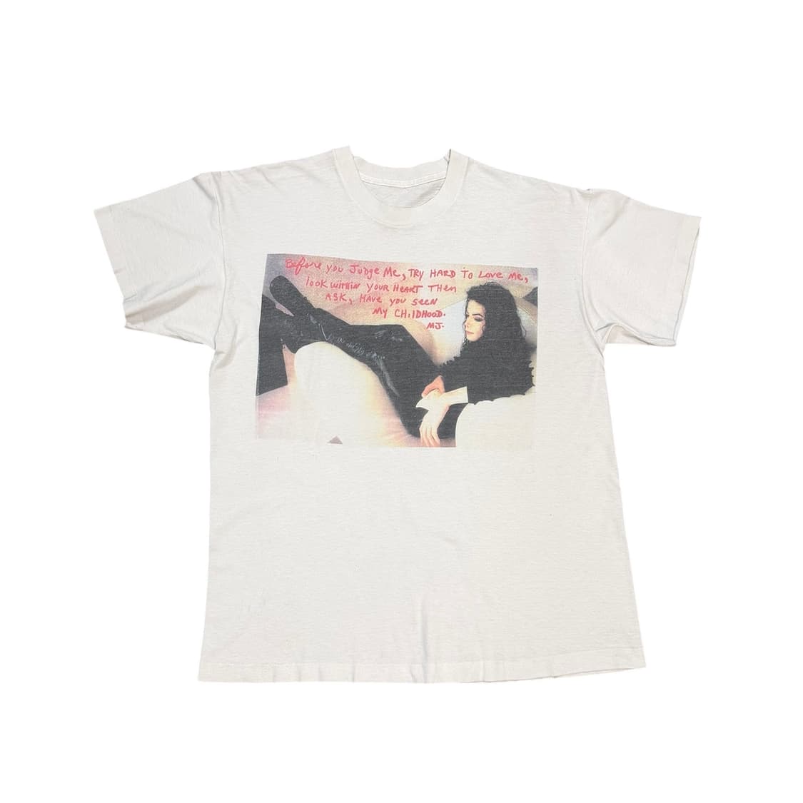 빈티지 90s 마이클잭슨 Neverland Message 부틀렉 티셔츠 상품이미지1