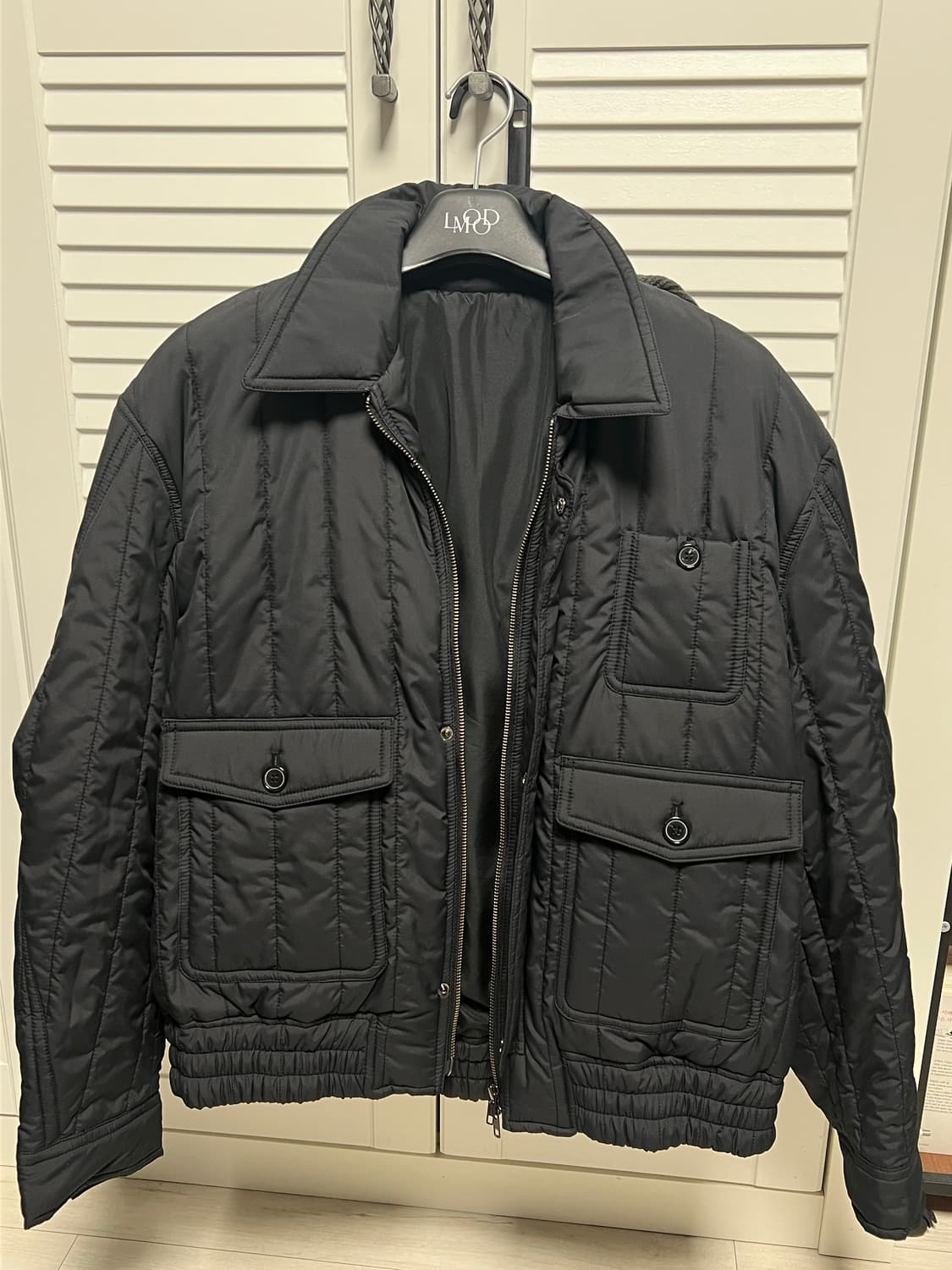 엘무드 텐쿠 퀼티드 블루종 블랙 48 상품이미지2