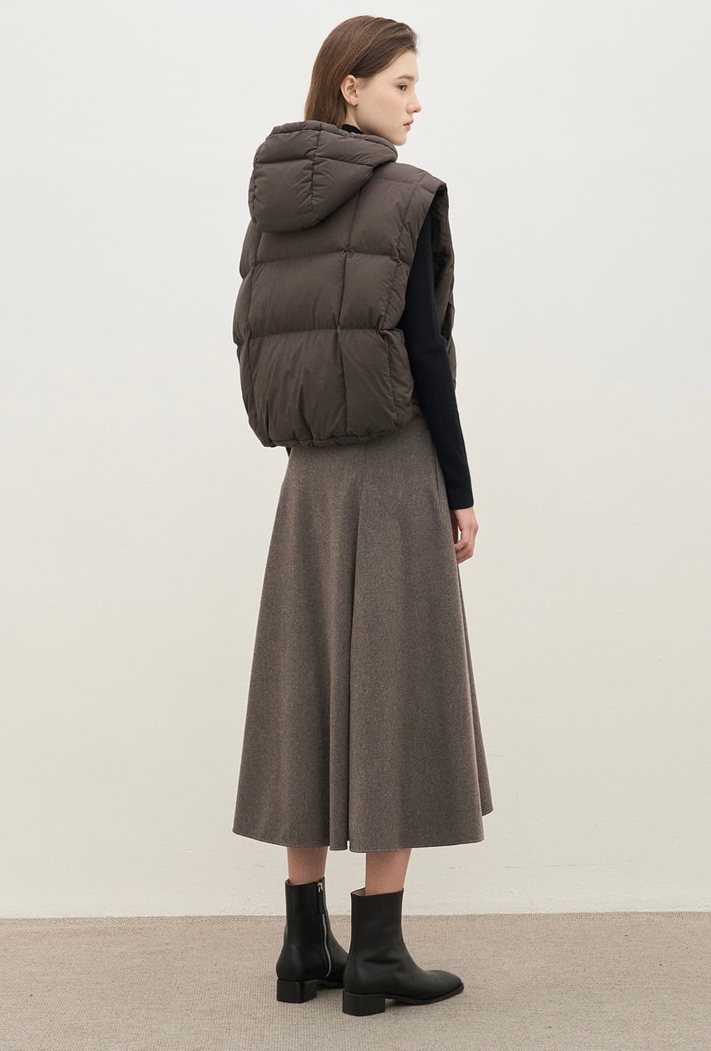 더캐시미어 베스트 다운 패딩 + 스커트 합배송  상품이미지3