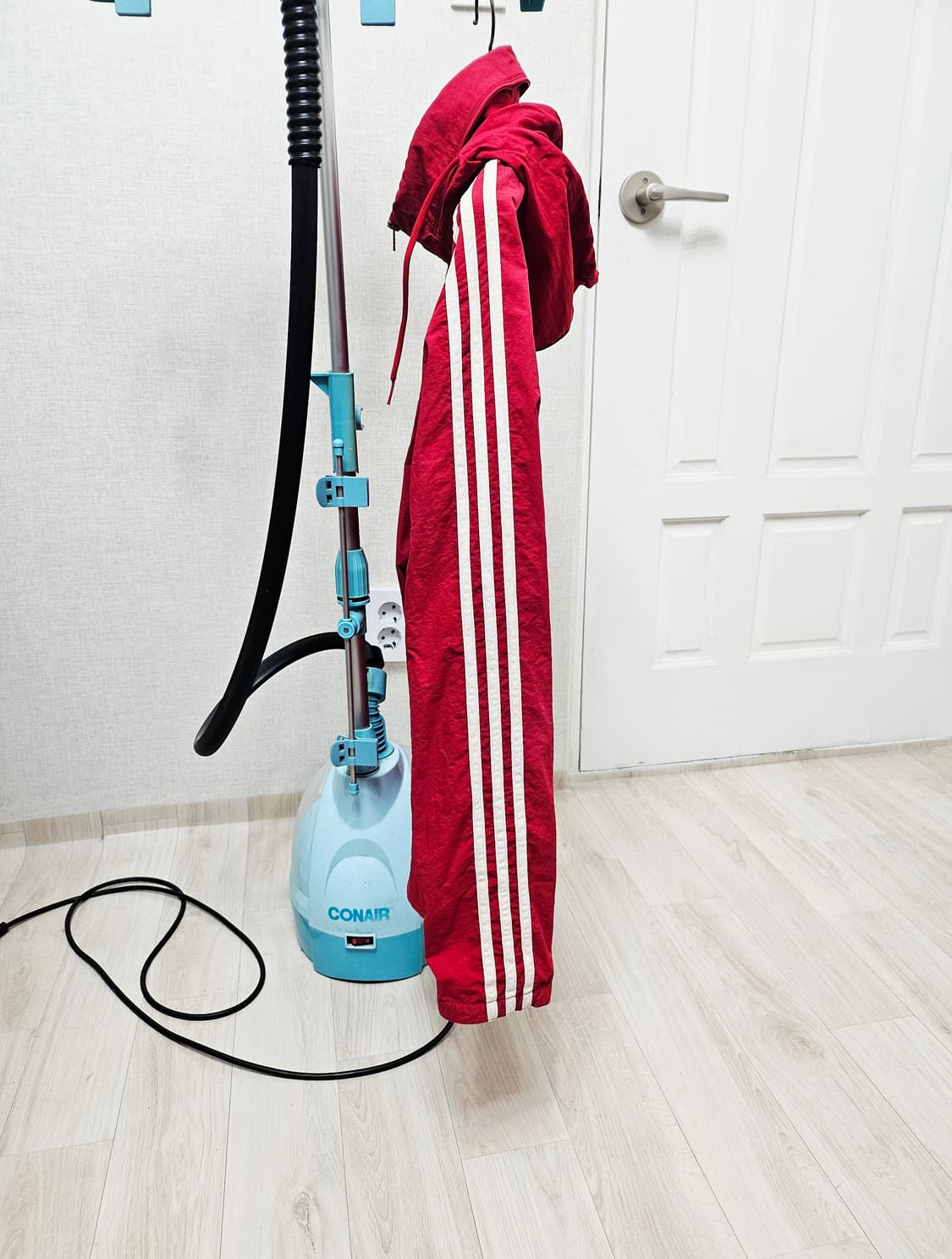 (100)L ☆초대장급☆ 아디다스 슈퍼스타 2중지퍼 [빨흰] 바람막이 상품이미지4