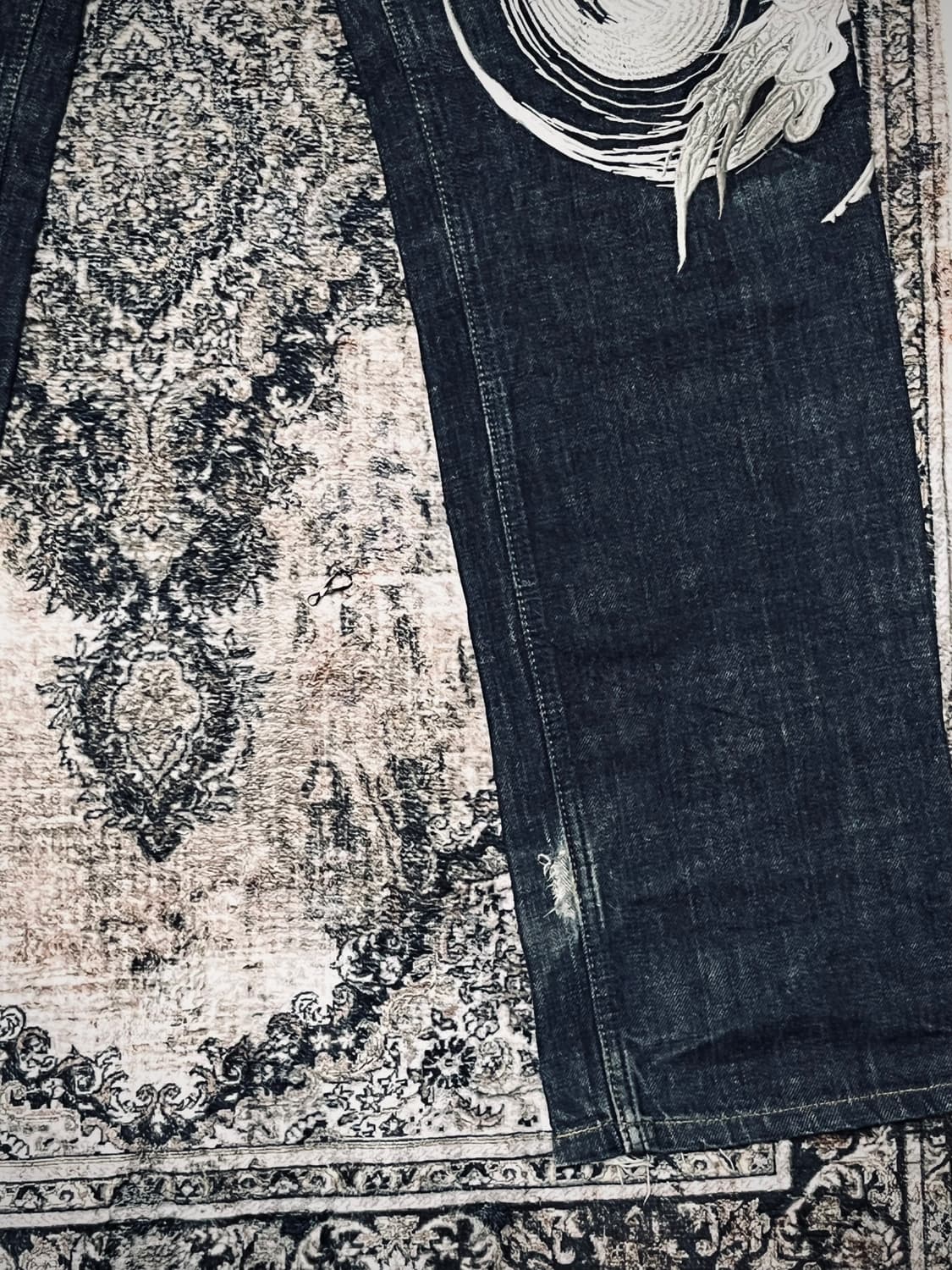 카라쿠리타마시 오리엔탈 드래곤 엠브로이더드 데님 30 상품이미지7