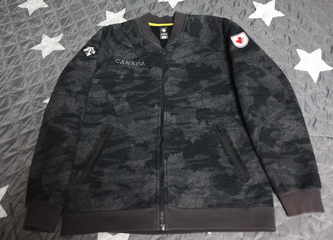 데상트 캐나다 스키 크로스 카모 플리스 블루종 자켓 (L) 상품이미지1