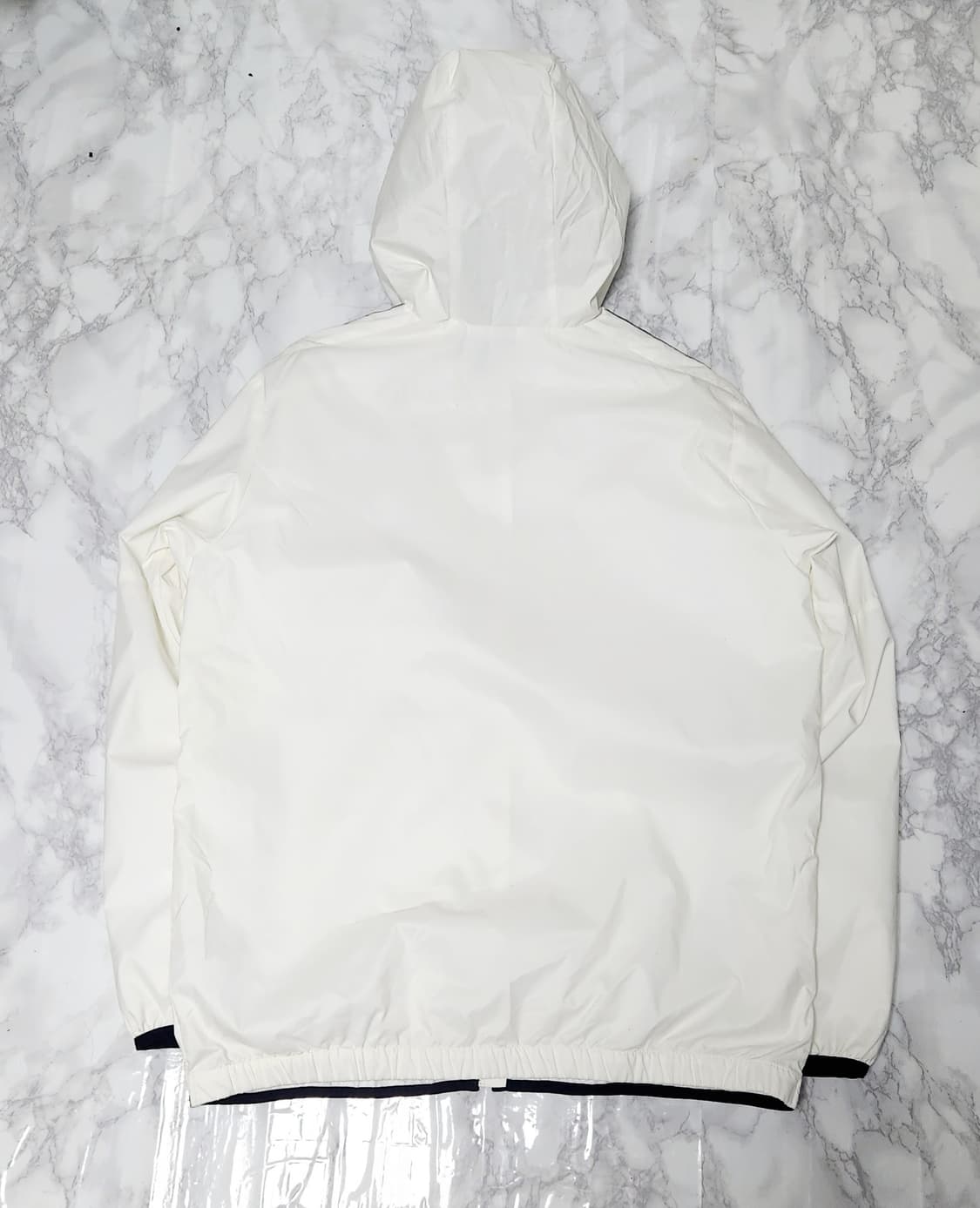 2XL 아디다스 삼선 흰검 화이트로고 바람막이 후드 자켓 상품이미지3
