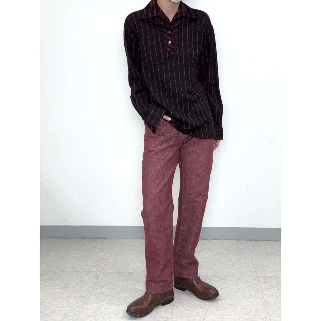 빈티지 락시크 블랙 폴로셔츠 상품이미지2