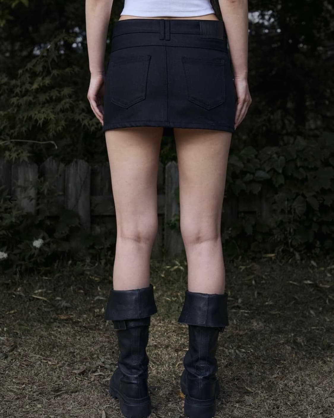 보헤미안서울 더블벨트 미니스커트 블랙 M 상품이미지4