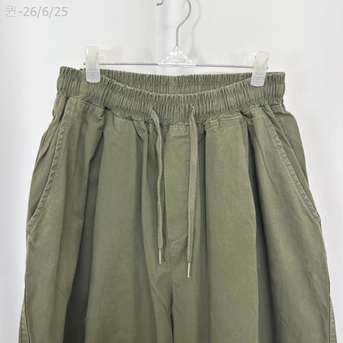 보세 남자 밴딩 통넓은 바지 카키 FREE 상품이미지2
