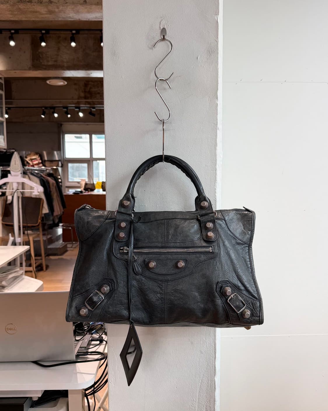 발렌시아가 그린 워크 모터백 토트백 상품이미지2