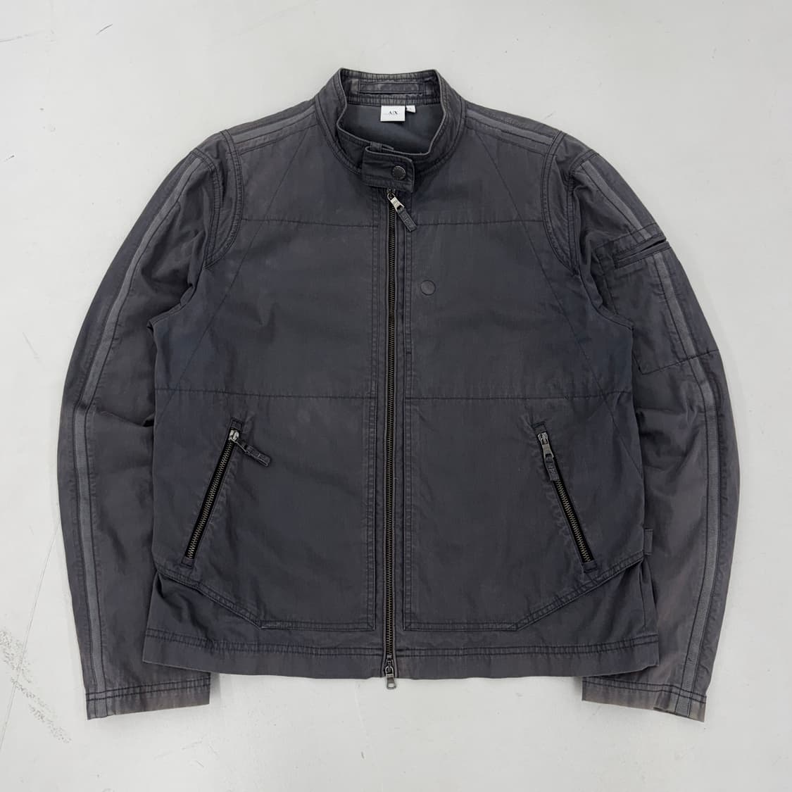 아르마니 익스체인지 페이딩 코튼 바이커 자켓 상품이미지2