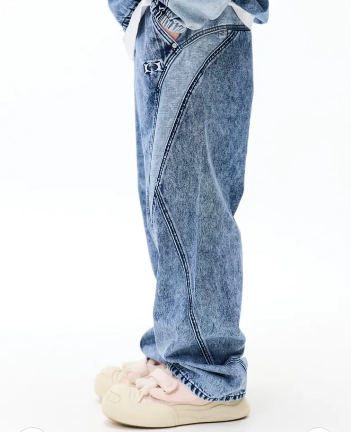 크리틱 컬러 블록 데님 팬츠 (L 새상품) 상품이미지2