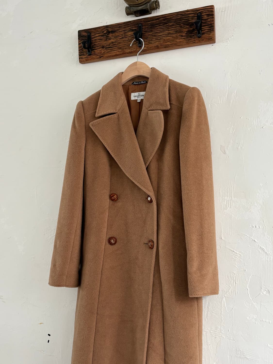 Valentino 발렌티노 캐시미어 울 베이지 카멜 더블 코트 상품이미지6