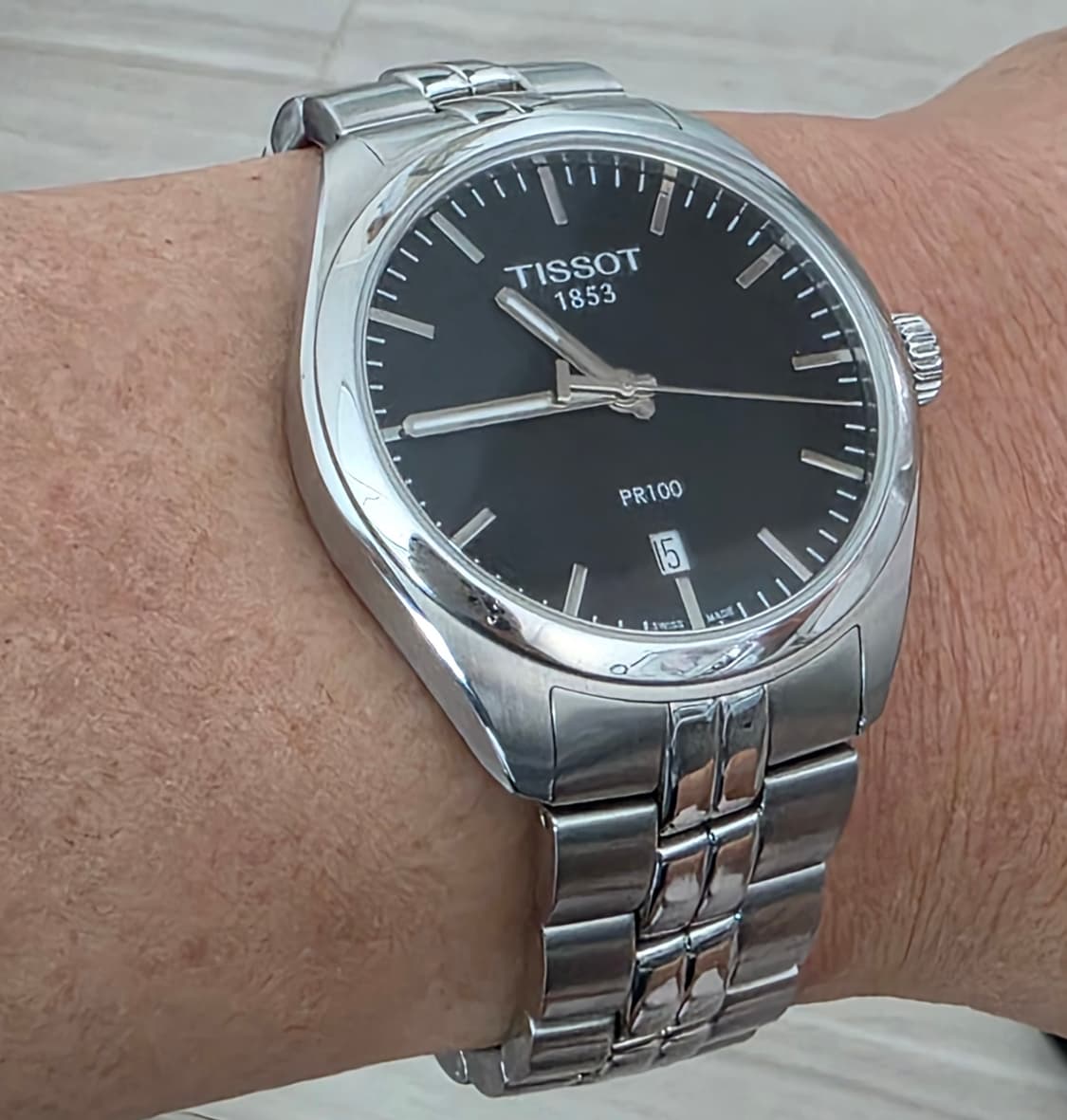 티쏘 (TISSOT) PR100 블랙 쿼츠시계 (보증서포함) 상품이미지6