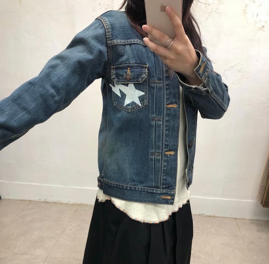 베이프 데님 자켓 상품이미지2
