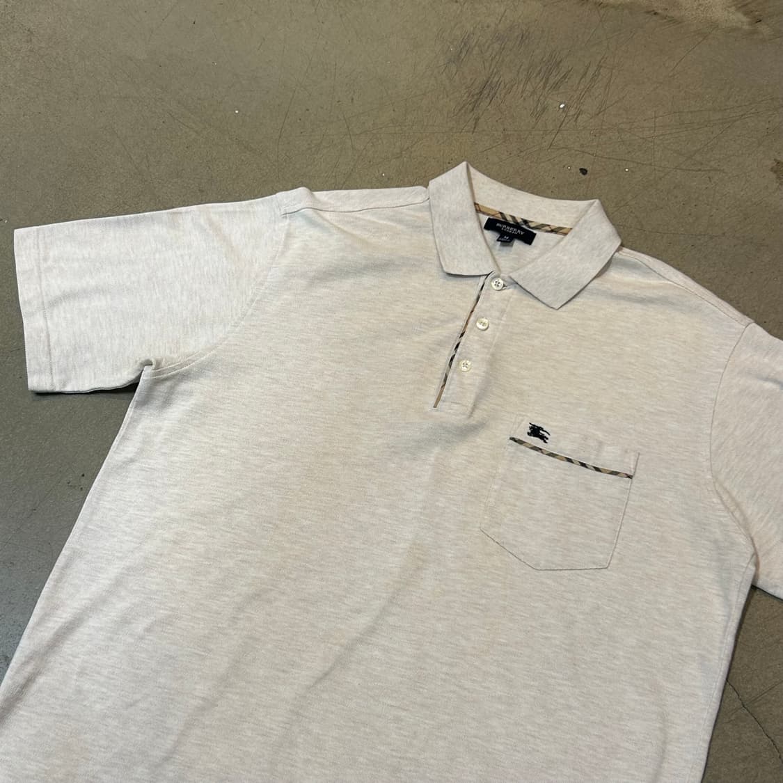 M 버버리 코튼 반팔 카라티 상품이미지1