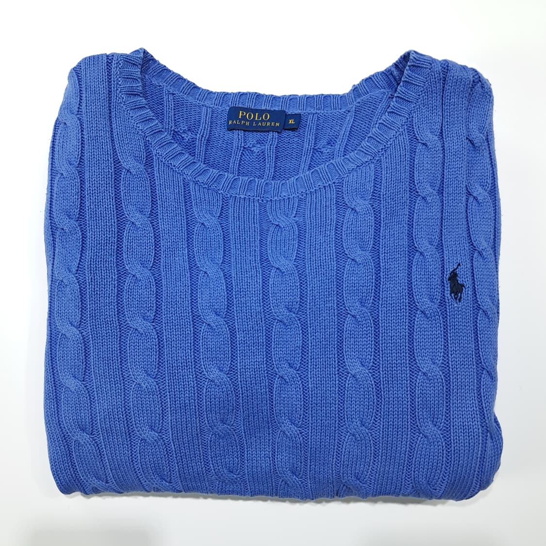 CL264 XL 폴로 코튼 케이블 블루 니트 스웨터 상품이미지7