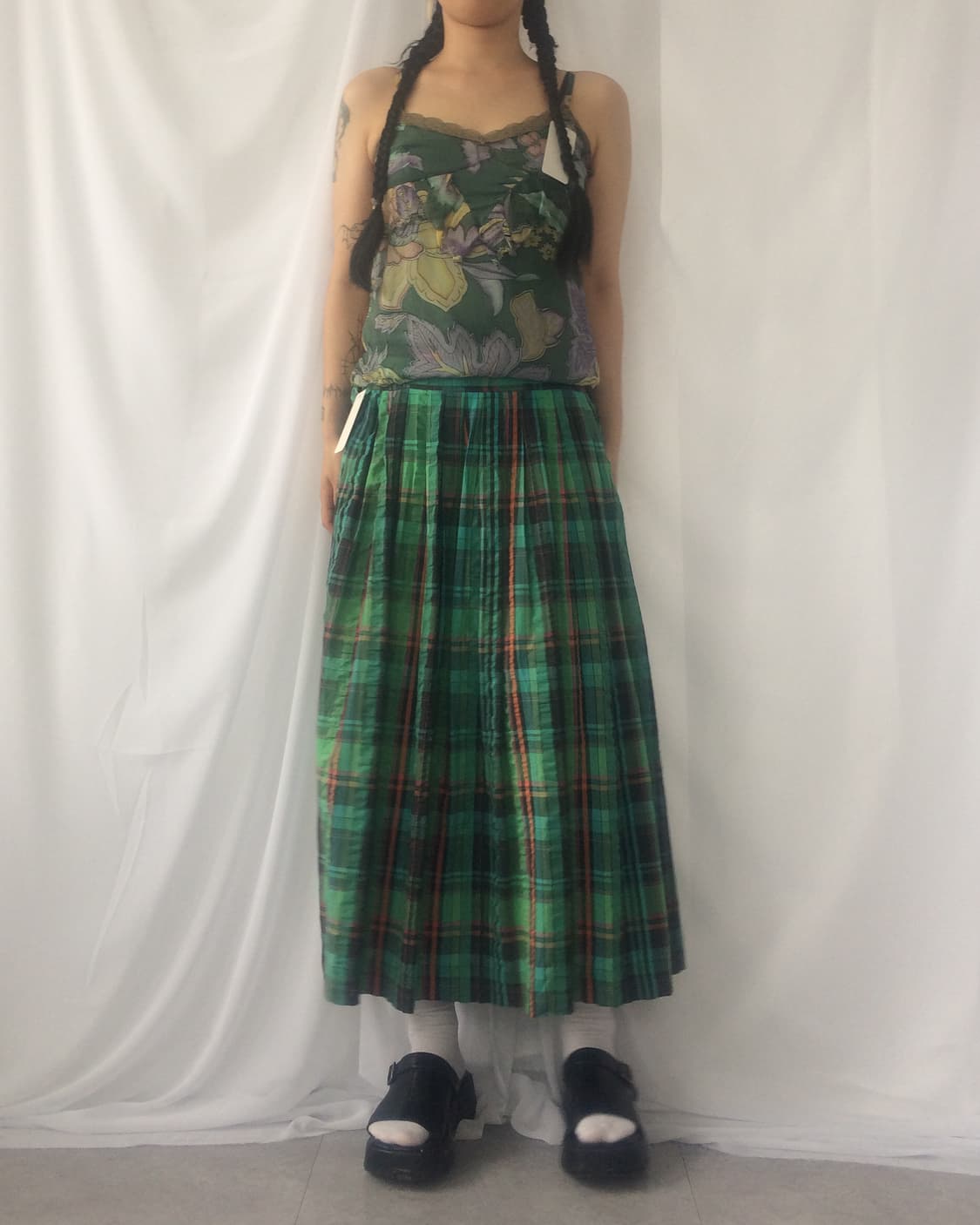Pattern lace trimming sleeveeless 상품이미지1