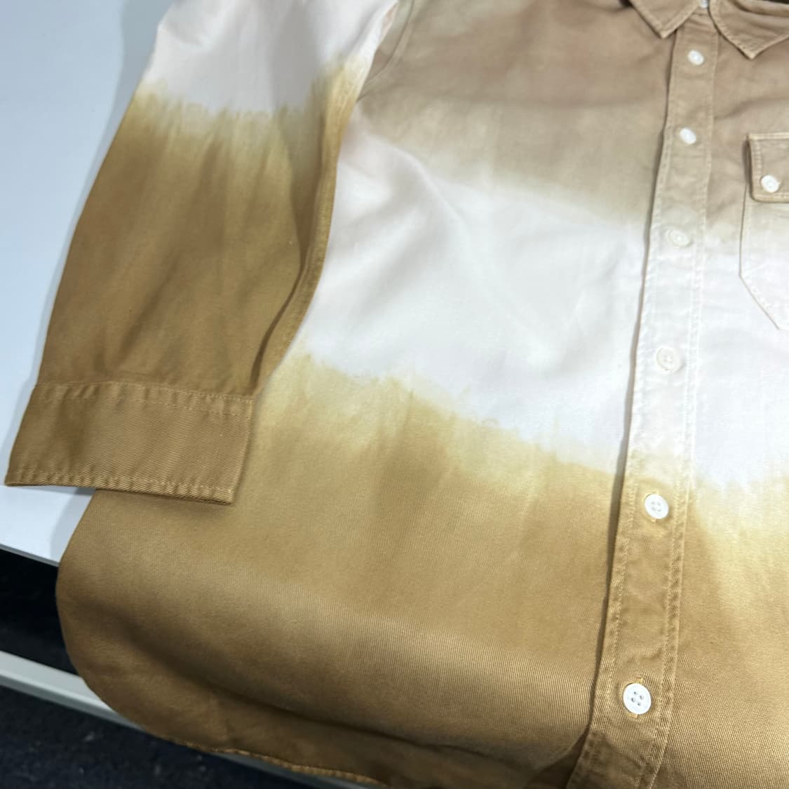 100 티아이포맨 베이지 그라데이션 셔츠 상품이미지2