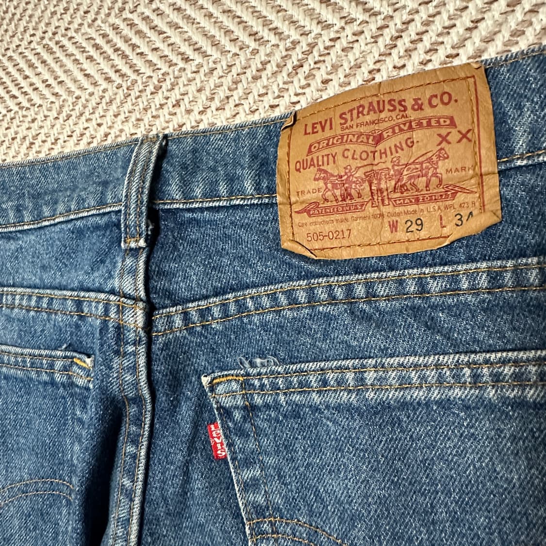 LEVI'S 505 90's usa made denim vintage 상품이미지3