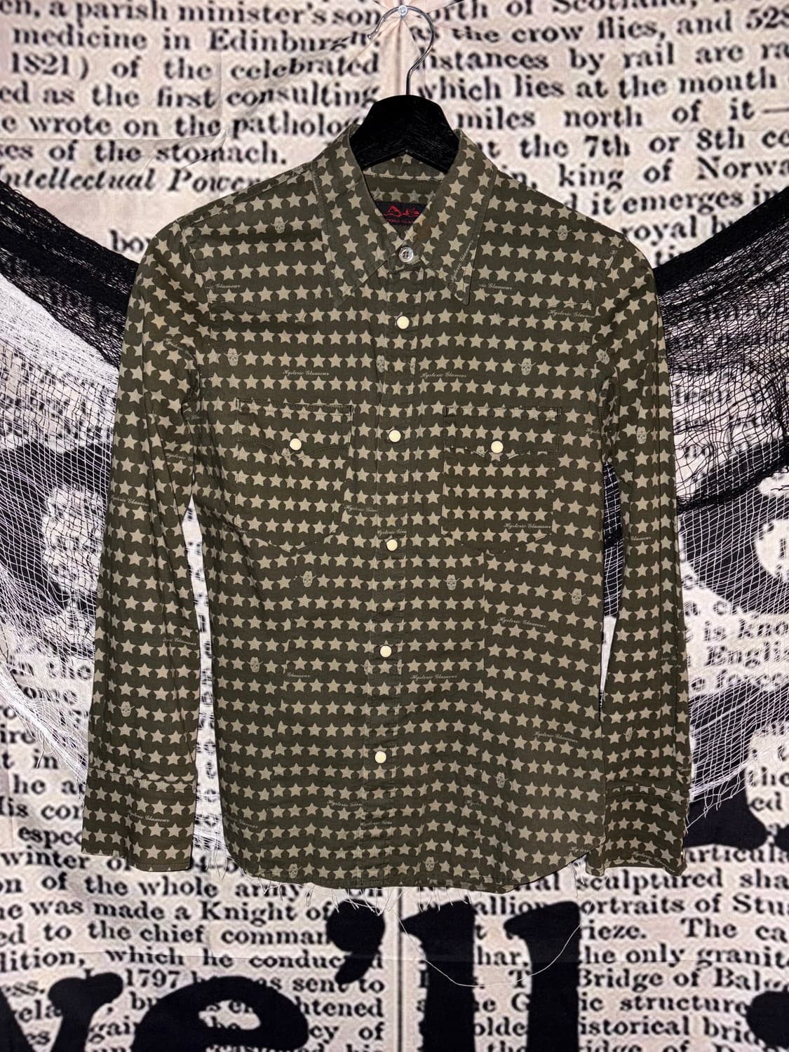 Hysteric glamour skull&star print shirts 상품이미지7