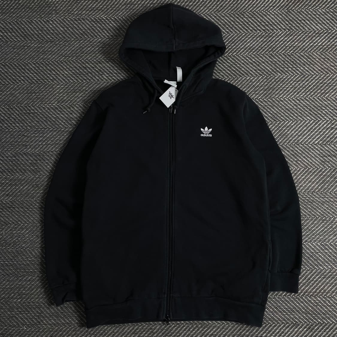 아디다스 트레포일 빅로고 블랙 스웻 후드집업o 3245 상품이미지2