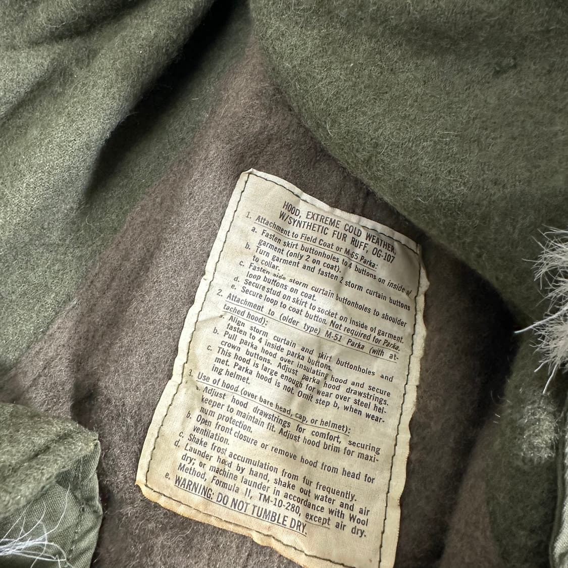 OS M65 피쉬테일 개파카 후드 모자 상품이미지2