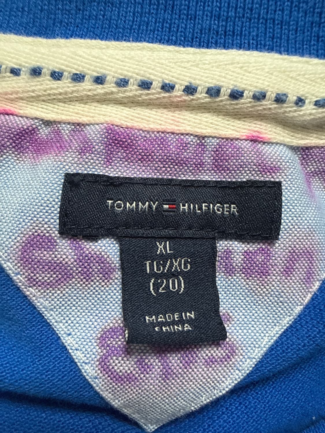 Tommy Hilfiger Y2K Blue Polo Shirt 상품이미지5