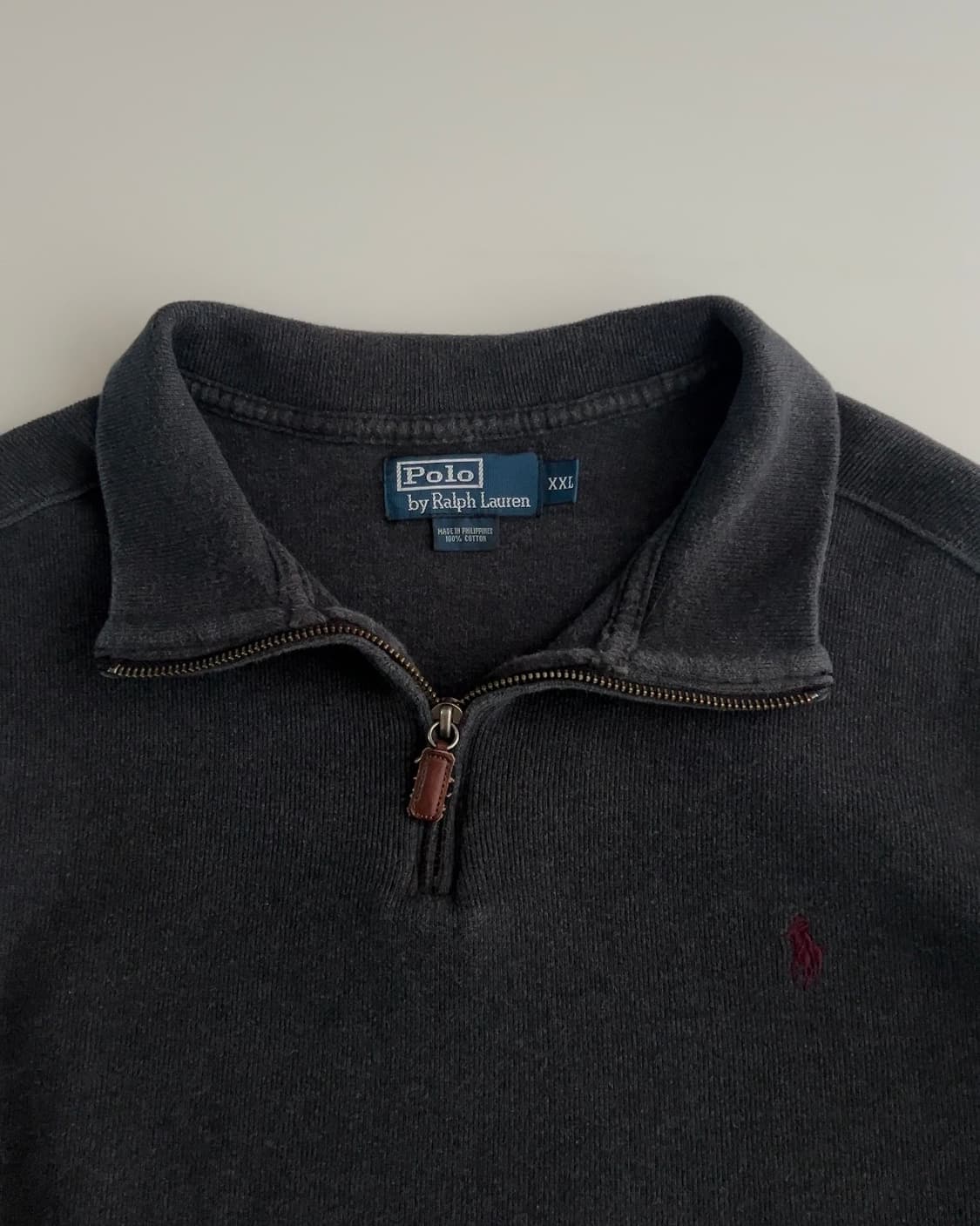 폴로 랄프로렌 차콜 반집업 XXL 상품이미지3