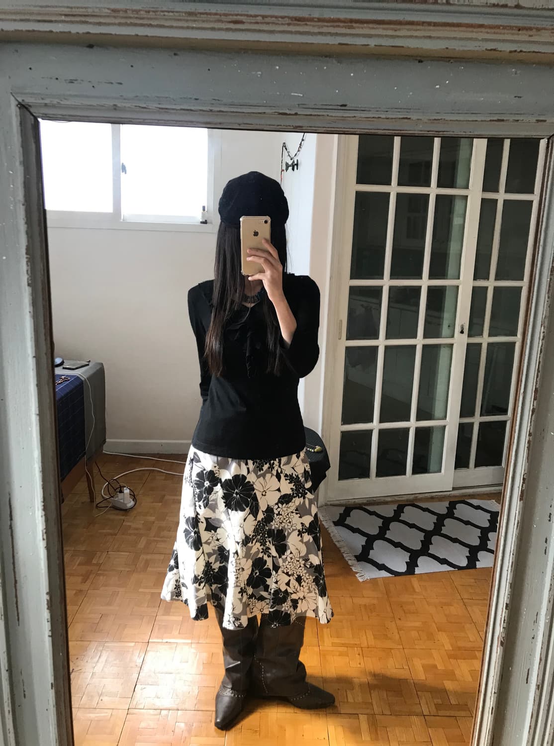 vintage pattern skirt 상품이미지2