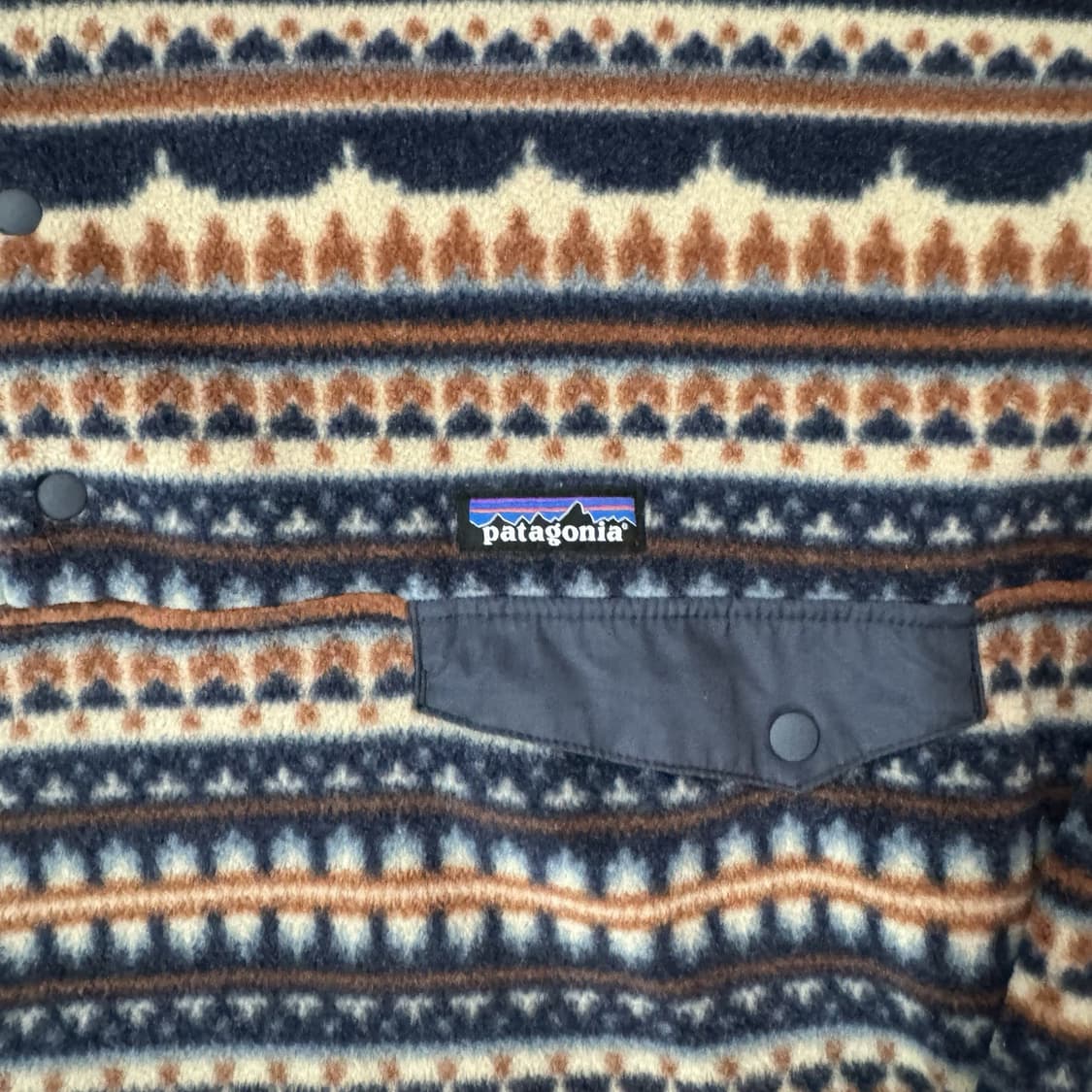 96FW 파타고니아 신칠라 스냅-T 네이비/브라운 상품이미지3