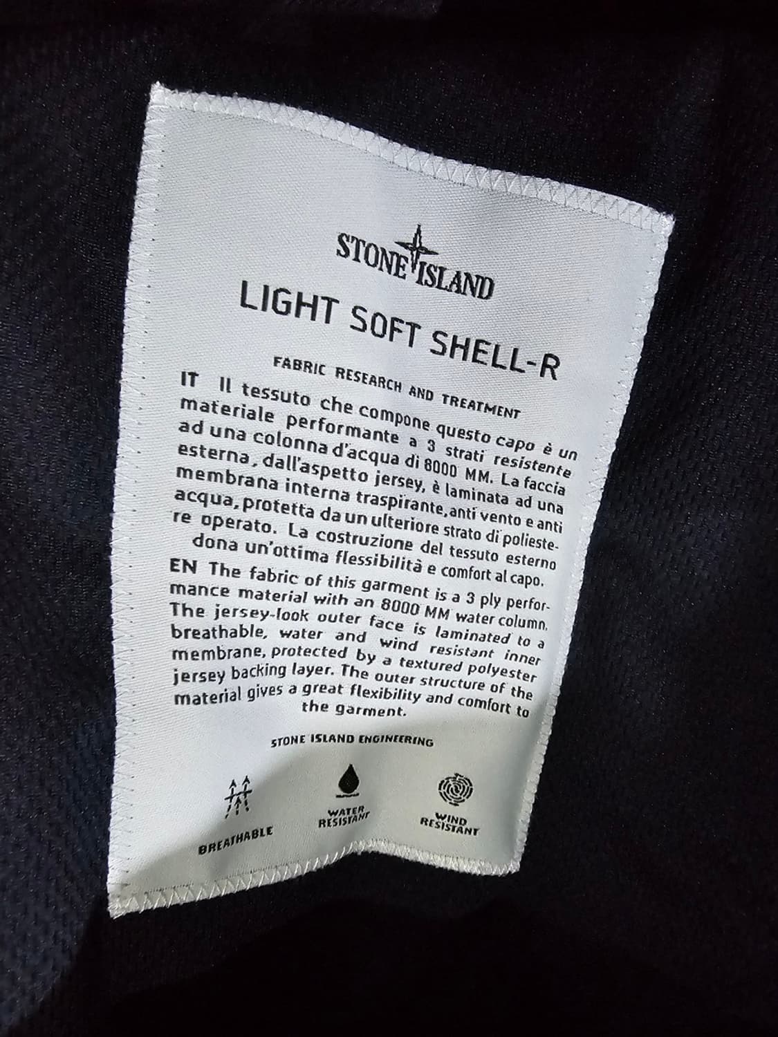 정품 스톤아일랜드 20SS 소프트쉘 후드 점퍼 자켓 100 / L 상품이미지5