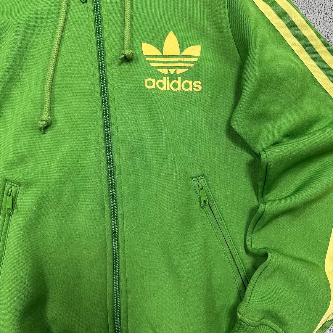 ✨ (바배) 아디다스 후드 플락 트랙탑 져지 녹차 말차 그린  상품이미지5