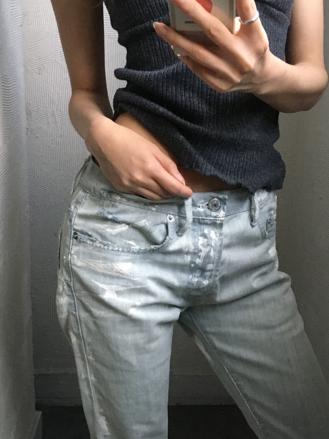 Dior 디올 옴므 09AW 페인트 스플래터 데님 팬츠 상품이미지1