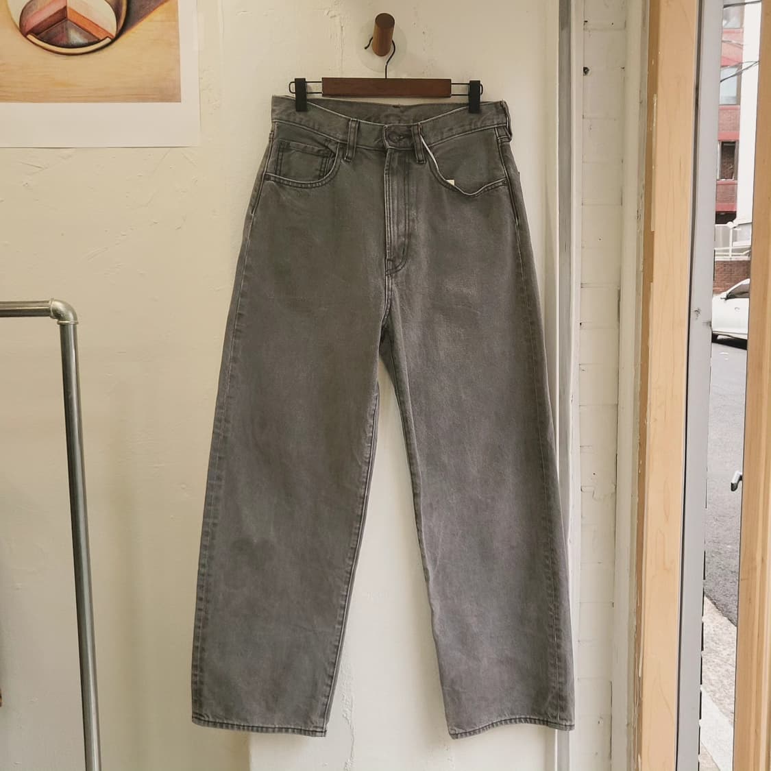 GU 빈티지 그레이 배럴팬츠 상품이미지1