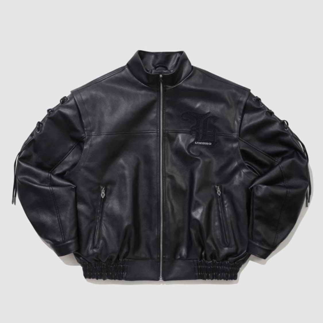 [엄브로 X LEEY]비건레더 패딩 자켓 블랙M 상품이미지1