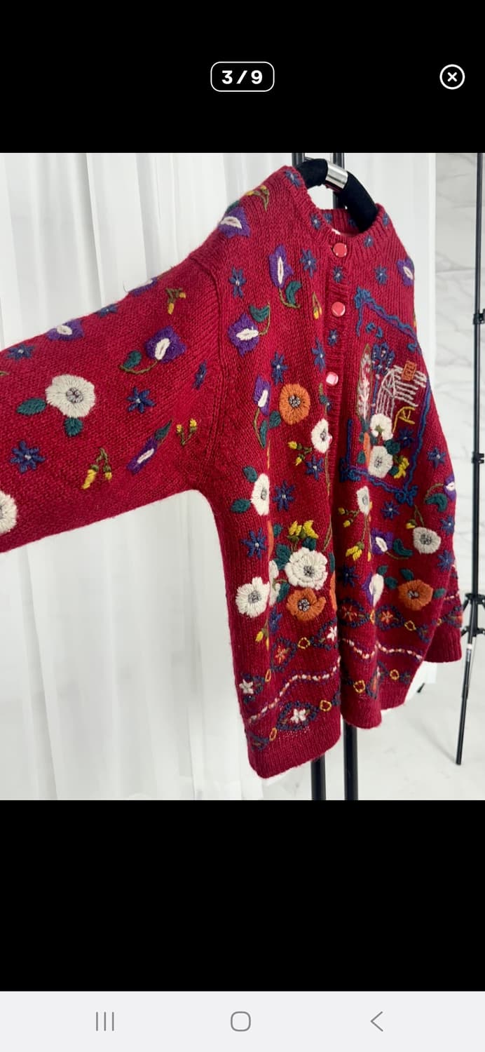 입체 꽃 니트스웨터 상품이미지3