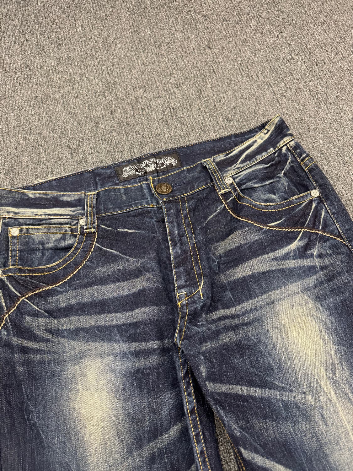 34)레드페퍼 빈티지 Y2K 포켓 자수 포인트 데님팬츠 상품이미지4