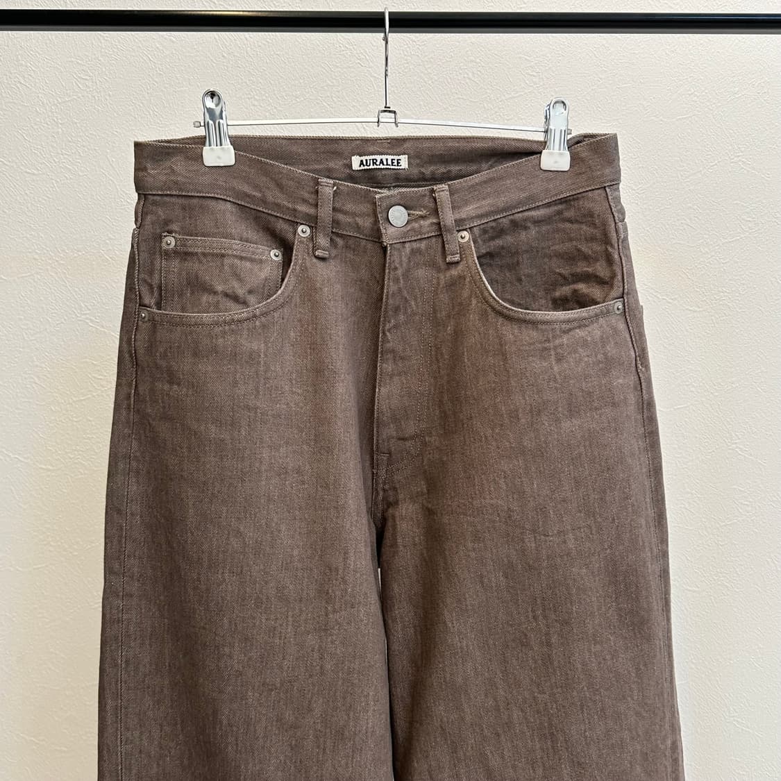 오라리 와이드 데님 팬츠 모카  상품이미지2