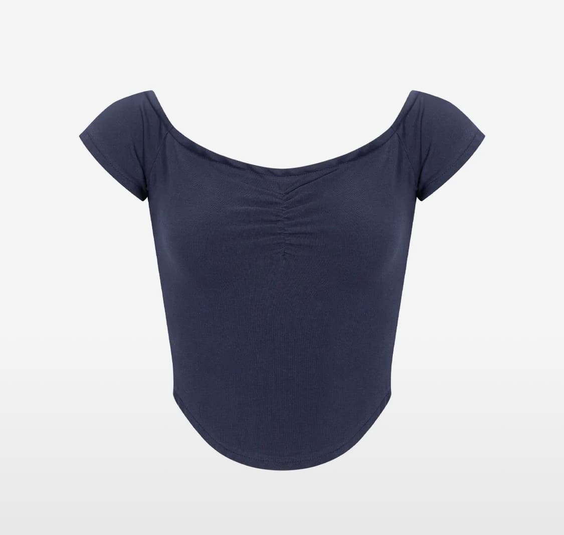 플노팔 Abel Shirring Off-shoulder Top Navy 상품이미지1