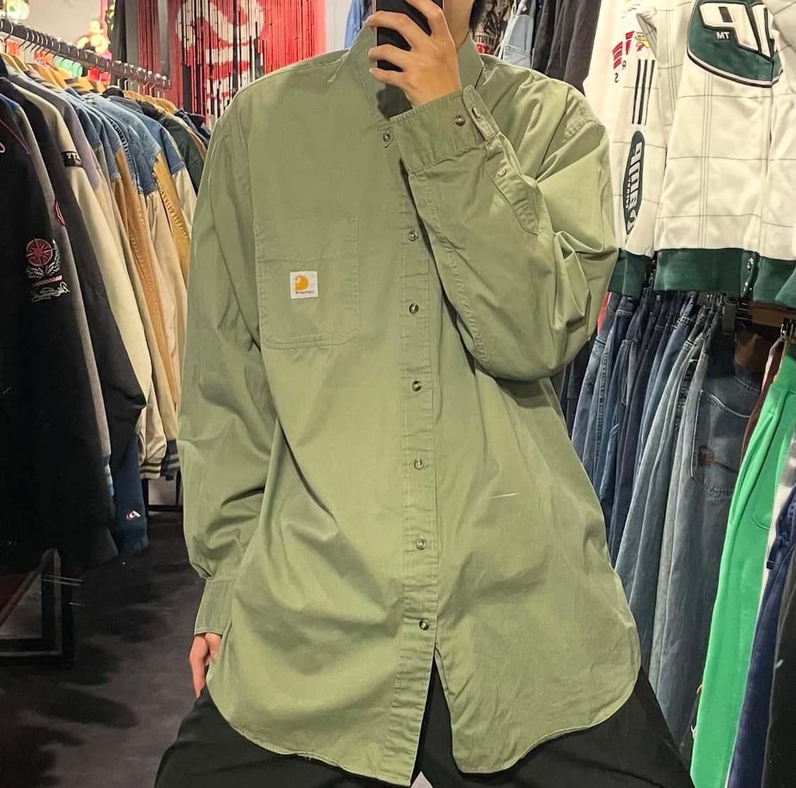 [IM] carhartt 칼하트 올리브 긴팔셔츠 상품이미지3