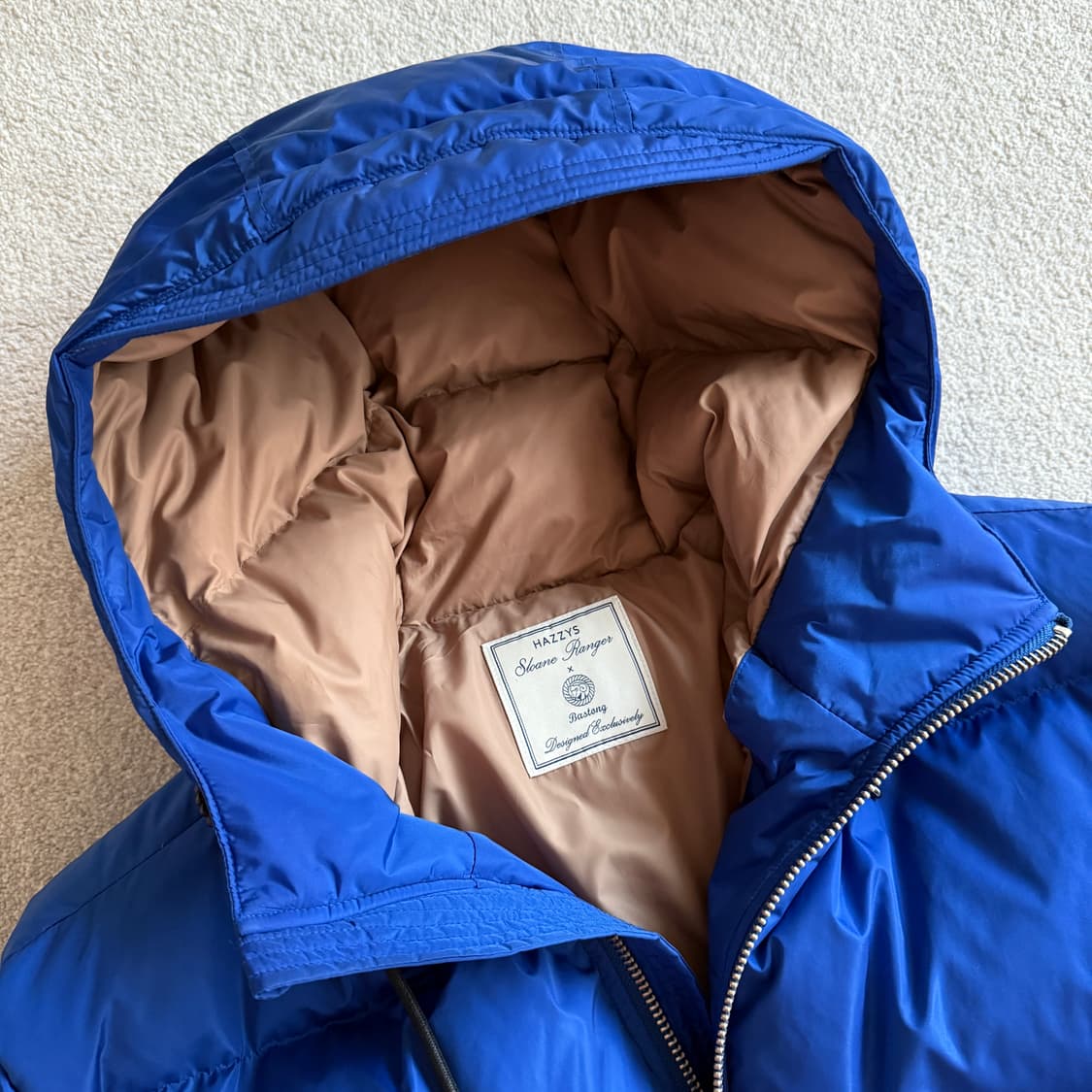 해지스 x 바스통 블루 레트로 헤비 다운 파카 패딩 상품이미지3