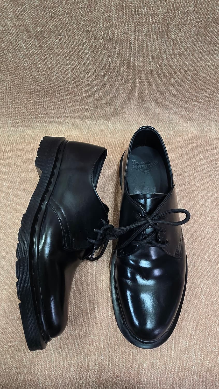 
닥터마틴 미착용 275mm- 1461 모노 3홀 블랙 가죽 구두 상품이미지1