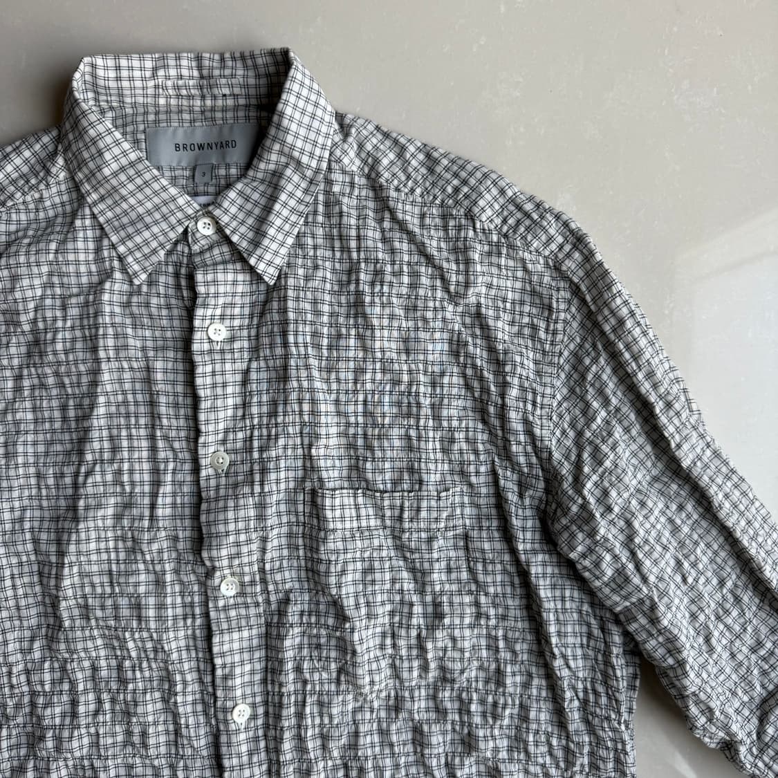 [3] 브라운야드 스테디셔츠 아이보리체크 상품이미지2