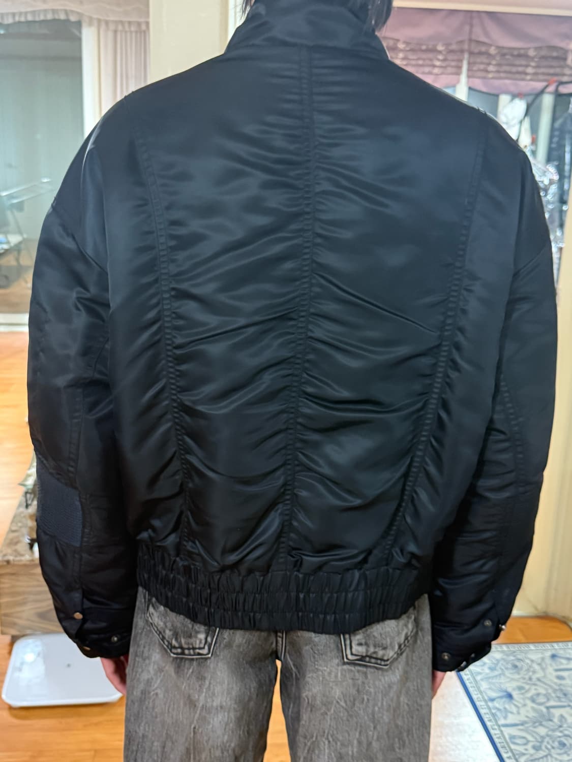 엘무드 - 스즈키 퀼티드 모터사이클 자켓 (블랙/46) 상품이미지10