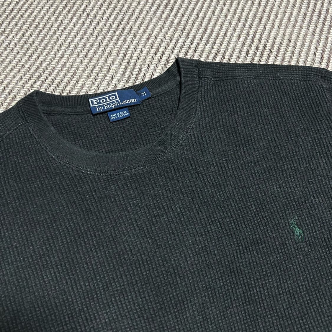 [M] Polo 폴로 랄프로렌 챠콜 와플 긴팔티 상품이미지3